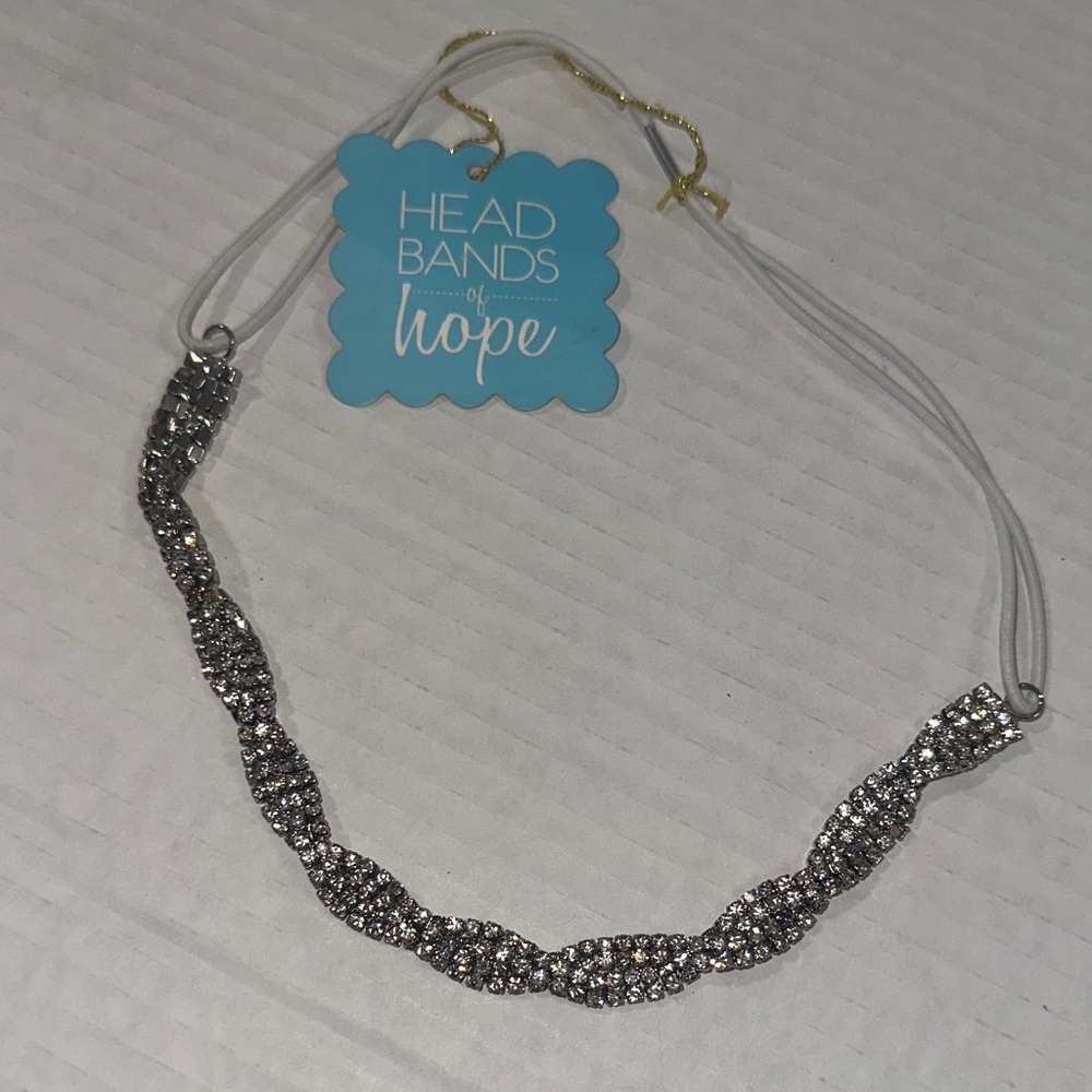 Silver Rhinestone Headband - Headbands of Hope